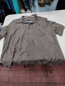 lot 63784 image: Caribbean Joe Island Supply Co. Brown Camp Shirt - XXL