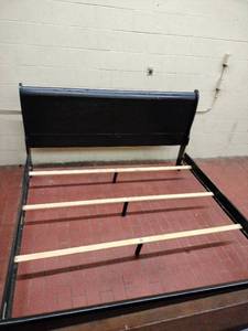 lot 61014 image: Ashley King Black Sleigh Bed