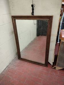 lot 61033 image: vintage rectangular wall mirror