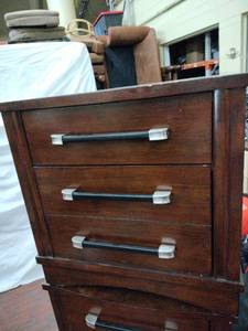 lot 61043 image: Modern Wooden 2 Drawer Night Stand