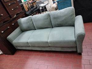 lot 61045 image: Lifestyle Furniture sage velvet sofa