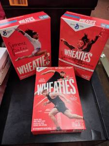 lot 61068 image: Set of 3 Limited Edition Cereal Boxes (Simone Biles, JJ Watt)