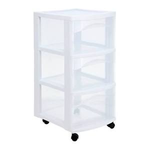 lot 61040 image: Sterilite 3-Drawer Storage Cart