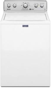 Maytag MVWC465HW 28 Inch Top Load Washer with 3.8 Cu. Ft. Capacity, Maytag® Commercial Technology, PowerWash® Agitator, Stainless Steel Wash Basket, 12 Wash Cycles, Auto-Sensing, Quick Wash, PowerWash® Cycle, Deep Rinse, and Deep Water Wash Option