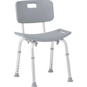 lot 61082 image: Medline Deluxe Aluminum Shower Chair