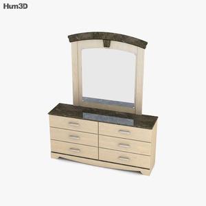 Ashley Furniture Wood Grain Dresser with Mirror