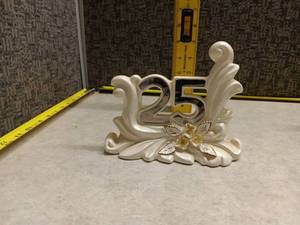 lot 120 image: Golden Dogwood 25th Anniversary Porcelain Candle Holder