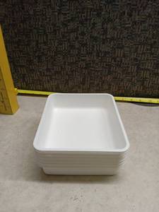 lot 126 image: White Stackable Food Service Trays