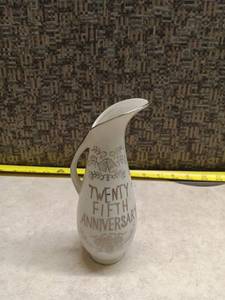 lot 139 image: Commemorative Ceramic Pitcher Twenty-fifth Anniversary