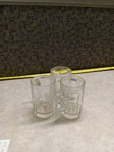 lot 191 image: Glass Beer Mugs with Handle Set of 3