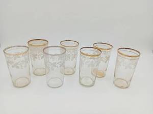 lot 196 image: Vintage Glassware Set with Grape Vine Motif