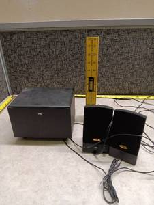 lot 99 image: Cyber Acoustics CA-2014 Computer Speaker System 3-Piece