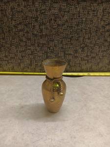 lot 262 image: Brass Decorative Vessel with Ball Feet and Rope Detail