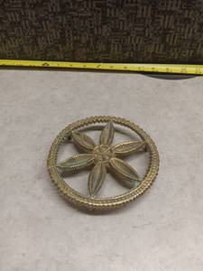 lot 268 image: Brass Filigree Flower Medallion Ornament