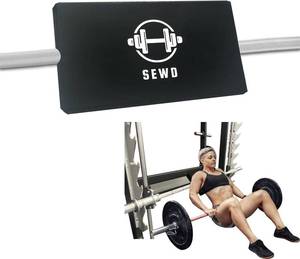 lot 152212 image: SEWD Turns Any Squat Rack into Hip Thrust Machine Hip Thrust Bench Back Pad Fits Olympic Barbell Bar   Multifunctional Workout Pad for Hip Thrust, Bench Press, Plank, Glute Bridge and Push Ups.