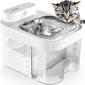lot 152234 image: Cat Water Fountain, Wastewater Separation & No Filter Cotton, Pet Water Dispenser with 101oz3L Large Capacity Tank, Wireless Automatic Water Fountains for Cats Indoor Cat Watering Supplies