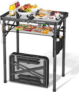 lot 152237 image: Raynesys Portable Folding Grill Table for Outside for Picnic, Camping