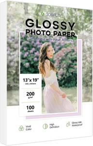 lot 152238 image: 13x19 Photo Paper Glossy, Goefun 54 LB Printer Photo Paper 100 Sheets