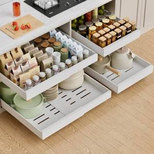 lot 152241 image: PAKETA 2 Pack Expandable Pull Out Cabinet Organizer