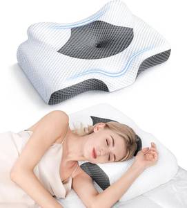 lot 152252 image: Osteo Cervical Pillow for Neck Pain Relief, Hollow Design Odorless Memory Foam Pillows with Cooling Case, Adjustable Orthopedic Bed Pillow for Sleeping, Support for Side Back Sleepers