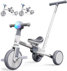 lot 251723 image: Ridego 5-in-1 Toddler Tricycle for 1-3 Year Olds with Parent Push Handle