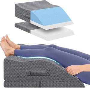 lot 351863 image: Elevation Pillows for Leg After Surgery, Adjustable Wedge Pillow, Grey