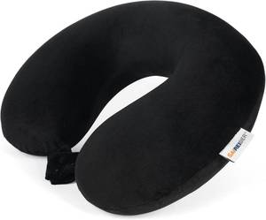 lot 351871 image: SAIREIDER Travel Pillow 100% Pure Memory Foam Travel Neck Pillow, Airplane Pillow for Traveling Car Home Office Washable Cover Black