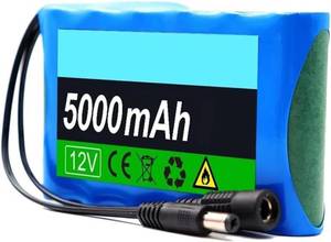 lot 351881 image: 12V 5000mAh Lithium-ion Battery Pack 3S2P Rechargeable Battery Built-in BMS with DC 12.6V Charger for Electric Devices Replacement Battery