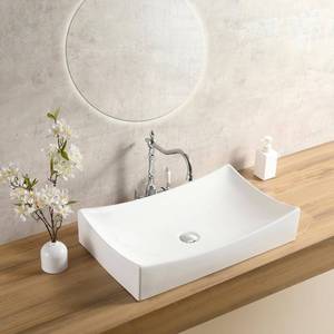 lot 351894 image: 25x15 Rectangular Bathroom Sink,White Vessel Sink Above Counter Porcelain Ceramic Vessel Sinks for Bathrooms Vanity(LA-4420)