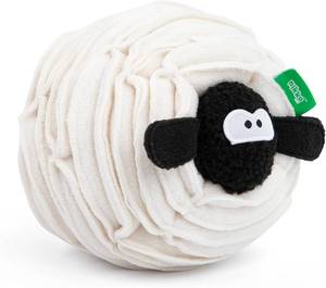 lot 351902 image: Snuffle Ball, Interactive Plush Enrichment Toy, Treat-Dispensing Puzzle for Dogs, Nosework Sheep Toy, Soft & Washable, Not for Children