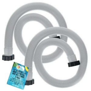 lot 452244 image: U.S. Pool Supply Above Ground Pool Hose Replacement 1.5 Diameter x 59 Long, Pack of 2 - Compatible with Intex 29060E, Pool Filter Pump Hoses, Sand Filters, Saltwater Systems with 1,500 to 2,500 GPH