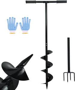 lot 452250 image: 2 in 1 Hand Auger Spiral Drill, 6 x 42.9inch Post Hole Digger for Planting