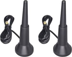 lot 452258 image: Waterproof WiFi 4G LTE 5G SMA Magnetic Mimo Antenna (2-Pack)