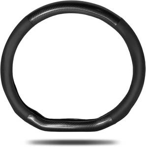 lot 452267 image: Car Steering Wheel Cover, Carbon Fiber Black Steering Wheel Cover, D-Shaped