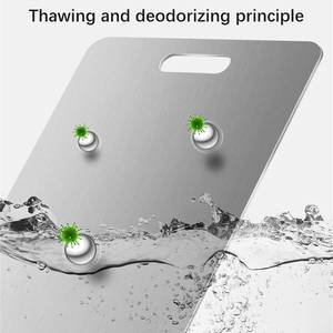 lot 9187250 image: Generic Stainless Steel Cutting Board for Kitchen, 13.5 x 9 Non Toxic Cutting Board Chopping Board for Meat Cheese Bread Vegetable Fruit, Silver