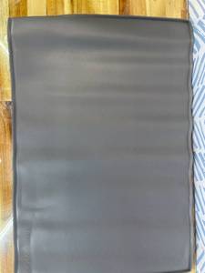 lot 9187334 image: AMZNOVA Dog Food Mat Matguard Dog Bowl Mat, Placemat Food Tray with Lip & Raised Edges for Floor, Waterproof & Silicone for Pet Cat 24 x16  Dark Grey
