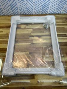 lot 161597 image: White Shed Window Insert Frame  Short Panel Window Kit   Approx. 19 x 15 in.
