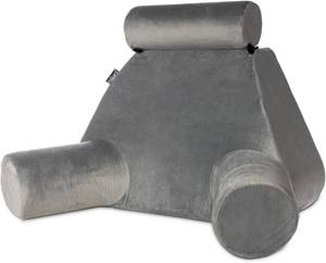 lot 161602 image: Milliard Solid Foam Wedge Reading Pillow for Sitting up in Bed, Adult Size Back Rest Pillow with Arms and Neck Support, Use as Bed Pillows for Bedrest or Relief from Acid Reflux and GERD