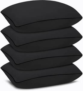 lot 161614 image: Standard Size Bed Pillows for Sleeping 4 Pack,Luxury Hotel Pillows,Comfortable and Supportive,Machine Washable,Suitable for Stomach,Back and Side Sleepers.(Black)