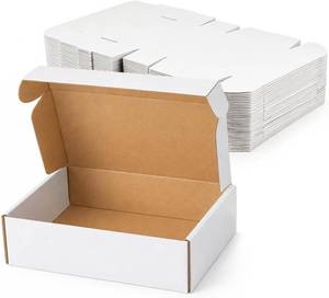 lot 261627 image: 20 Pack 12x9x4 Inch White Shipping Boxes, Corrugated Cardboard Mailer Boxes for Small Business Packaging, Easy-to-Fold Design for Mailing, Gift Wrapping, and Everyday Organizing