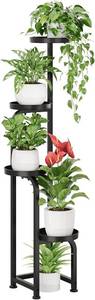 lot 261628 image: Bamworld Tall Plant Stand Indoor Outdoor Corner Metal Flower Pot Stands