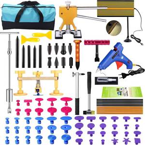 lot 261636 image: GLISTON DIY Paintless Dent Repair Kit 89pcs Dent Puller Tools Slide Hammer for Car Hail Damage Dent & Ding Remover