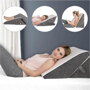 lot 261642 image: K lbs Bed Wedge Pillow Adjustable - 9 and 12 inch Height Stylish Chic Jacquard Design