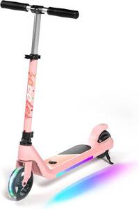 lot 361615 image: Electric Scooter for Kids Age 6-10, Kick-Start Boost Scooter with Adjustable Speed and Height, Flash Wheel & Deck Lights