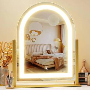lot 361619 image: Gvnkvn Arched 17.2 in Lighted Makeup Mirror, 10X Magnifiers