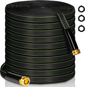 lot 361633 image: Garden Hose 75 ft Water Hose Flexible Heavy Duty Outdoor Lightweight No Kink Long Non-Expandable High Pressure Flat Hoses Pipe 100 Strong 34 Brass Fitting for Outside Yard Lawn Car Wash