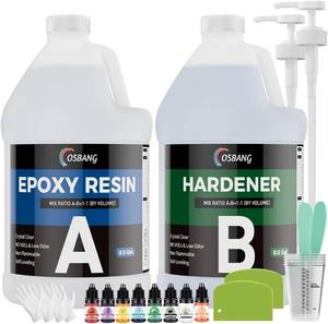 lot 361642 image: OSBANG Epoxy Resin, 1 Gal Clear Casting and Coating Kit