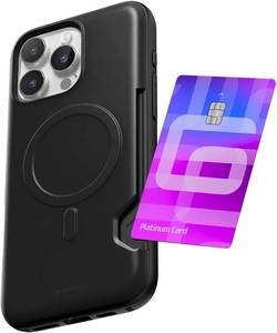 lot 361661 image: GOOSPERY for iPhone 16 Pro Max Wallet Case MagSafe Compatible Card Holder Case, Mag Bumper, Durable Dual Layer Protective Cover - Black