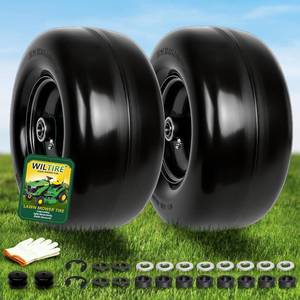 lot 461471 image: 2 pack 13x6.50-6 Flat Free Zero Turn Lawn Mower Tires and wheel