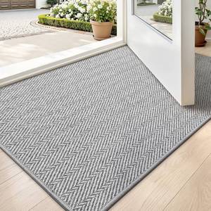 lot 461487 image: LUMI Ultra Thin Indoor Door Mat 24x36, Entrance Doormat, Light Gray
